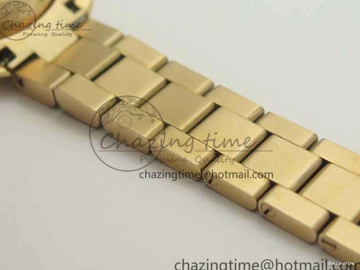 0418 Bright Aqua Terra Ladies 35mm RG V6F Best Edition Brown Dial On RG Bracelet A 8101